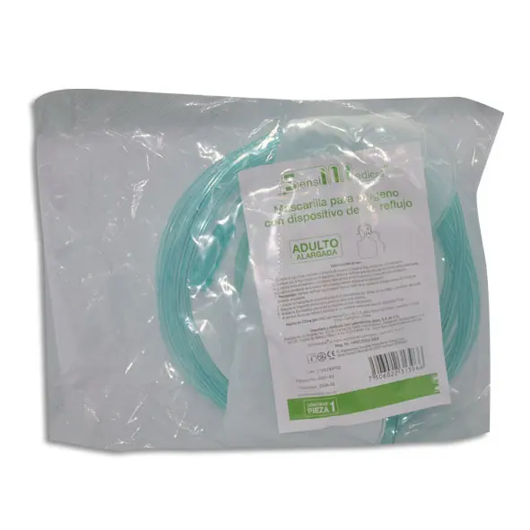 MASCARILLA PARA OXIGENO CON NO REFLUJO Y RESERVORIO ADULTO Pieza - c/1
