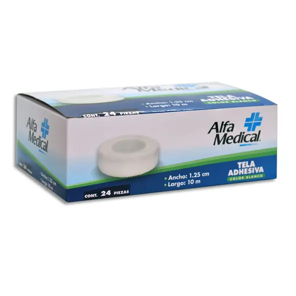 TELA ADHESIVA ALFA MEDICAL 1.25CMX10M Caja - c/24