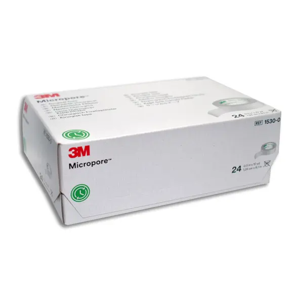 CINTA MICROPOROSA BCA 3M 1.25CM Caja - c/24
