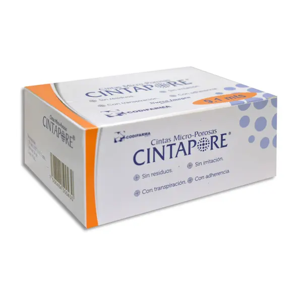 CINTA MICROPOROSA PIEL CINTAPORE 1.25CMX9.1M Caja - c/24