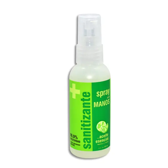 SANITIZANTE SPRAY PARA MANOS MENTA Y LIMON BELABEL Solucion Spray - 60 ml