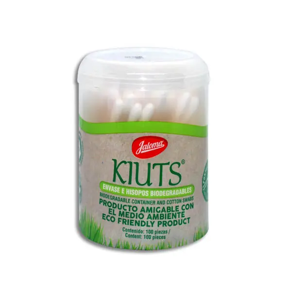[759684272011] APLICADORES DE ALGODON KIUTS BIODEGRADABLES Tarro - c/100