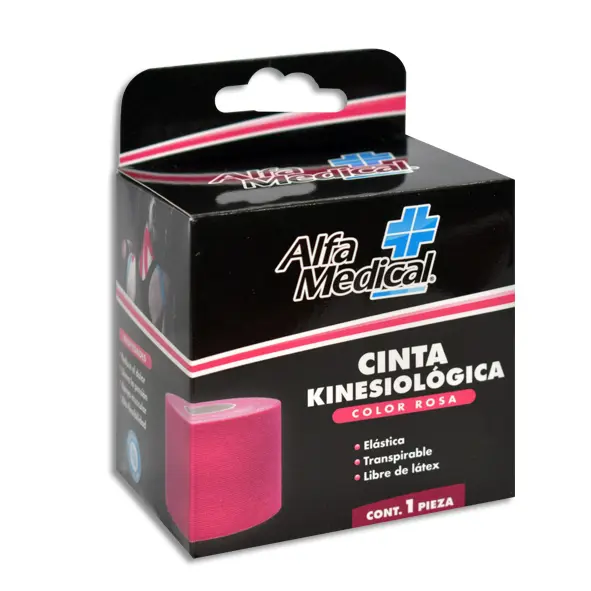 CINTA KINESIOLOGICA 5CM X5M ROSA Caja - c/1