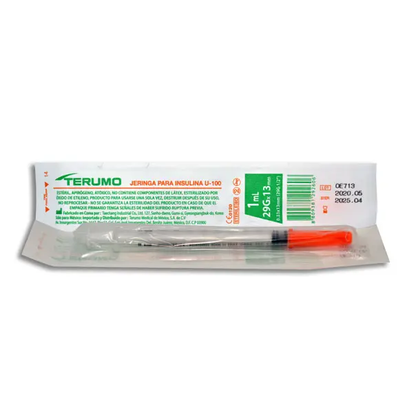 JERINGA 1ML INSULINA 29X13 TERUMO Pieza - 1 Pieza