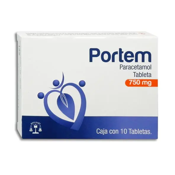 [7502208894977] PORTEM 750MG Tabletas - c/10