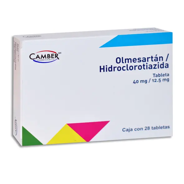 OLMESARTAN / HIDROCLOROTIAZIDA 40/12.5MG CAMBER Tabletas - c/28