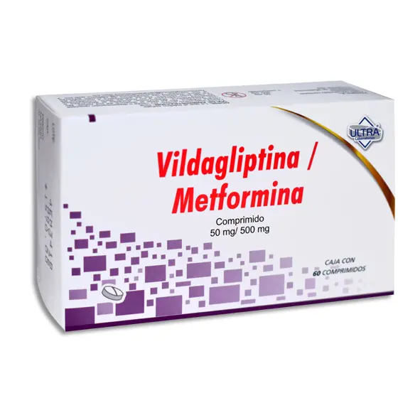 VILDAGLIPTINA / METFORMINA 50/500MG ULTRA Comprimidos - c/60