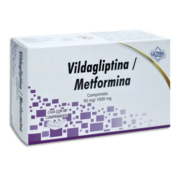 VILDAGLIPTINA / METFORMINA 50/1000MG ULTRA Comprimidos - c/30