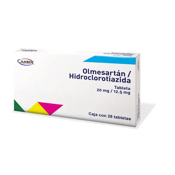 [7506442700803] OLMESARTAN / HIDROCLOROTIAZIDA 20/12.5MG CAMBER Tabletas - c/28