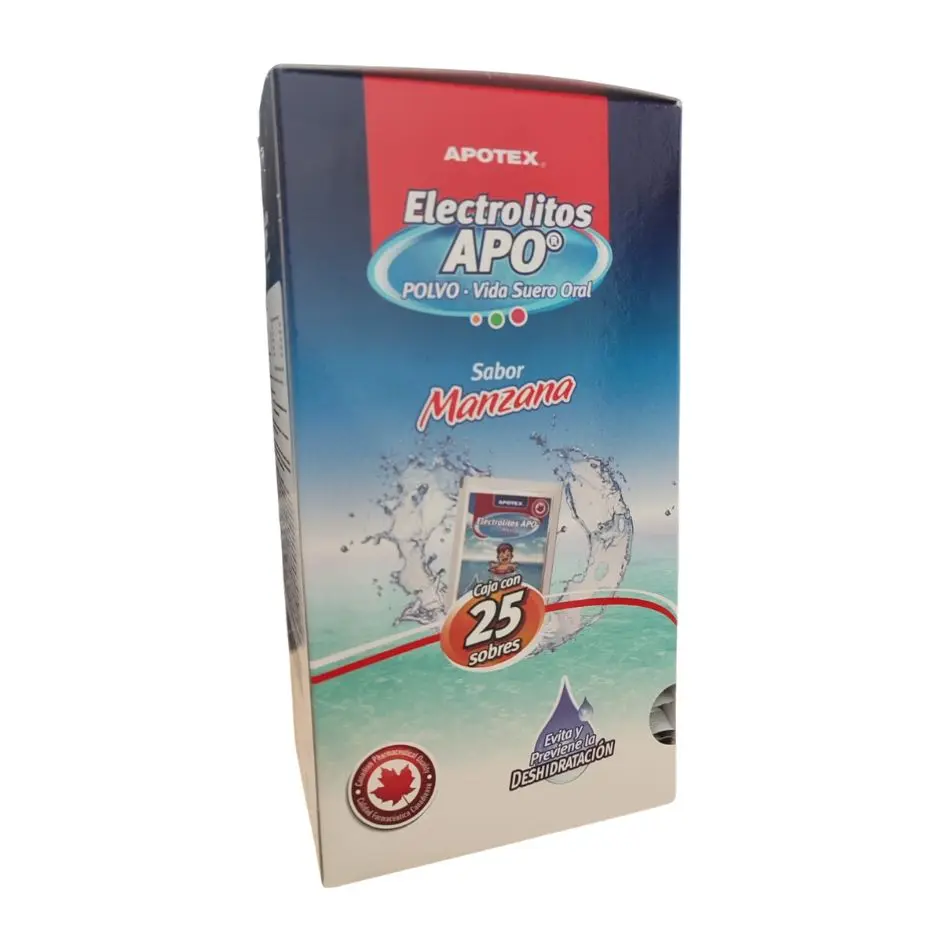 ELECTROLITOS APO MANZANA Polvo en Sobres - c/25
