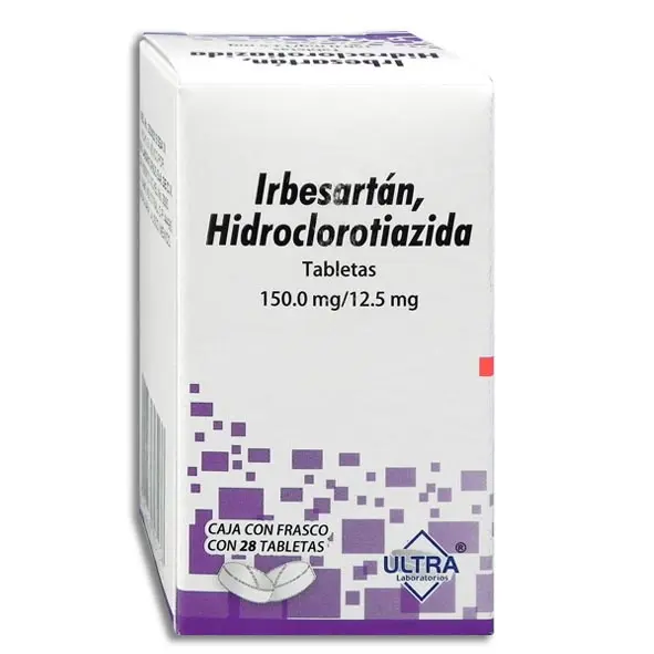 IRBESARTAN, HIDROCLOROTIAZIDA 12.5/150MG ULTRA Tabletas - c/28
