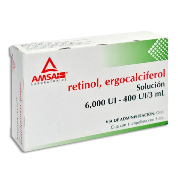 RETINOL , ERGOCALCIFEROL AMSA Ampolletas - c/1
