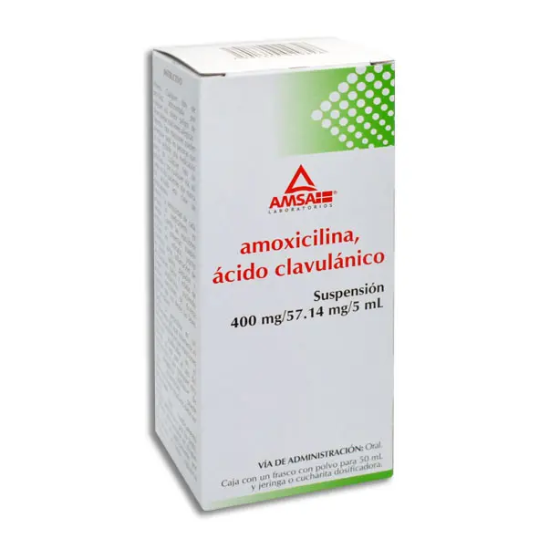 AMOXICILINA , ACIDO CLAVULANICO 400/57MG AMSA Suspension - 50 ml
