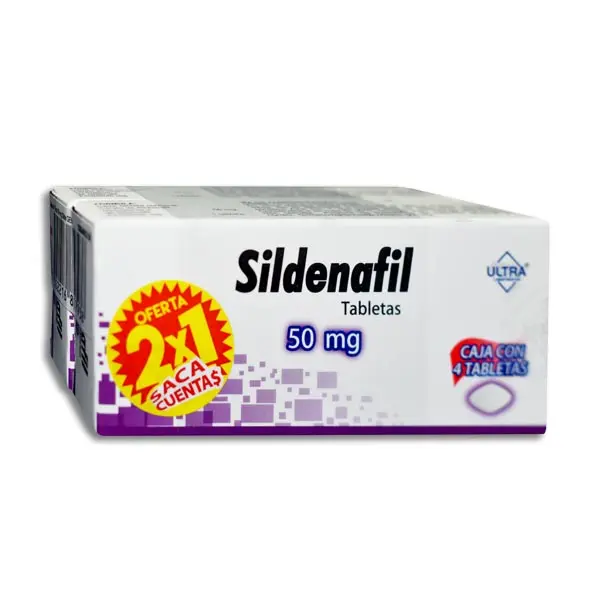 SILDENAFIL 50MG 2X1 ULTRA Tabletas - c/4