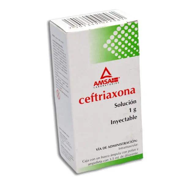 CEFTRIAXONA 1GR IM AMSA Solucion Inyectable - c/1