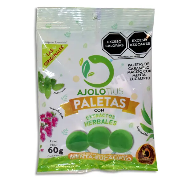 AJOLOTIUS PALETAS CON EXTRACTOS HERBALES Y MIEL Bolsa - c/6