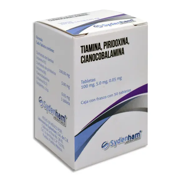 TIAMINA, PIRIDOXINA, CIANOCOBALAMINA SYDENHAM Tabletas - c/30