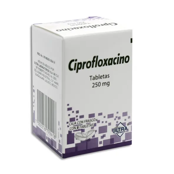 CIPROFLOXACINO 250MG ULTRA  Tabletas - c/8