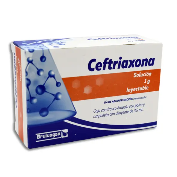 CEFTRIAXONA 1GR IM BRULUAGSA Solucion Inyectable - c/1