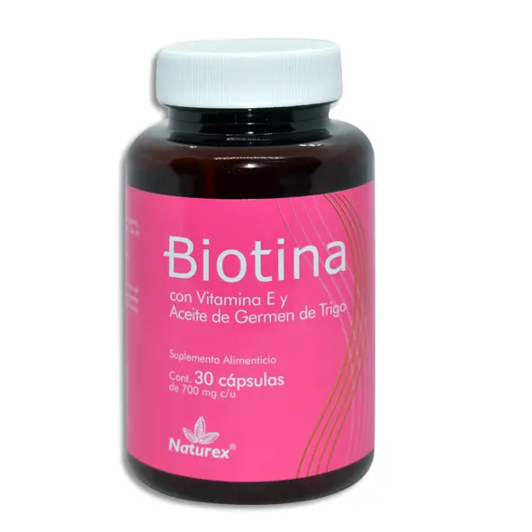 BIOTINA CON VITAMINA E NATUREX Capsulas - c/30