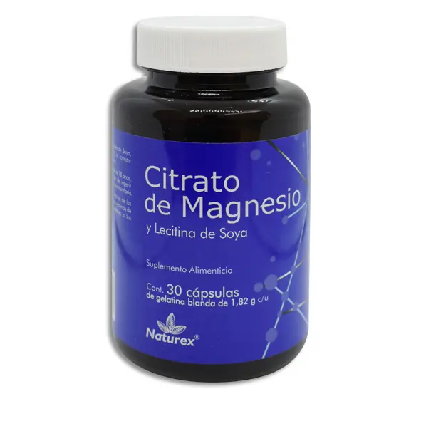 [7502259892403] CITRATO DE MAGNESIO Y LECITINA DE SOYA  NATUREX Capsulas - c/30