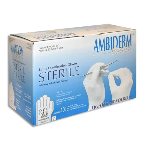 GUANTE AMBIDERM ESTERIL CHICO Caja - c/100