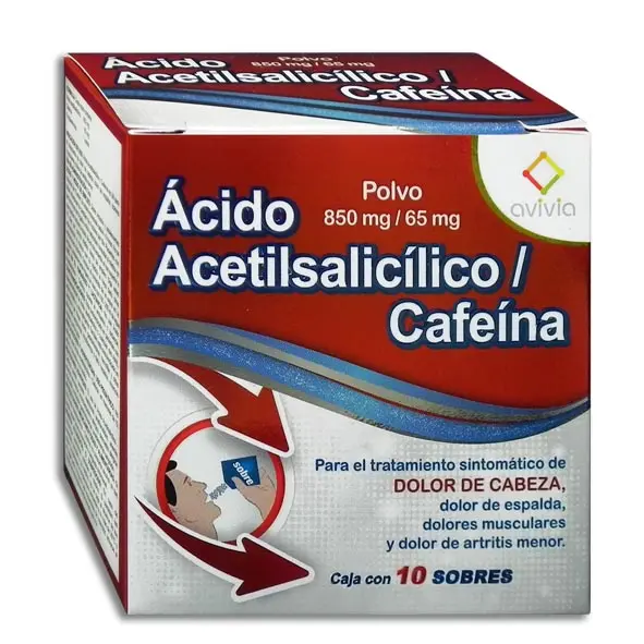ACIDO ACETILSALICILICO / CAFEINA AVIVIA Polvo - c/10