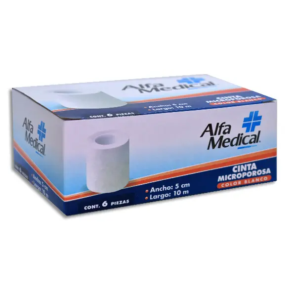 CINTA MICROPOROSA BCA ALFA MEDICAL 5CMX10M Caja - c/6