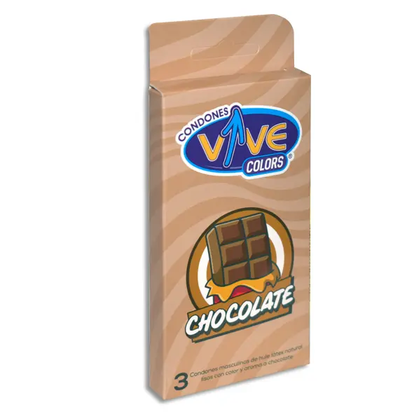 PRESERVATIVO VIVE COLORS CHOCOLATE Cartera - c/3
