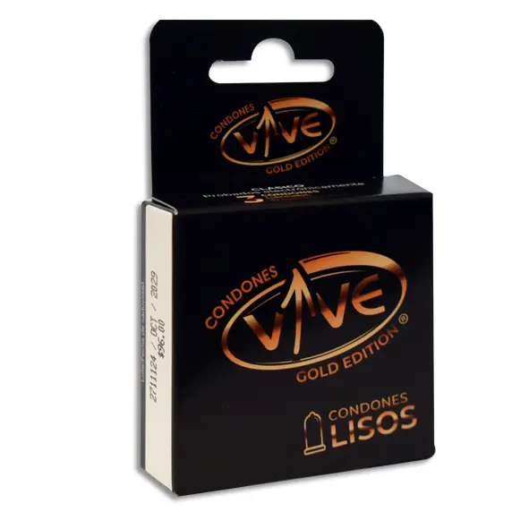 PRESERVATIVO VIVE GOLD LISO Cartera - c/3