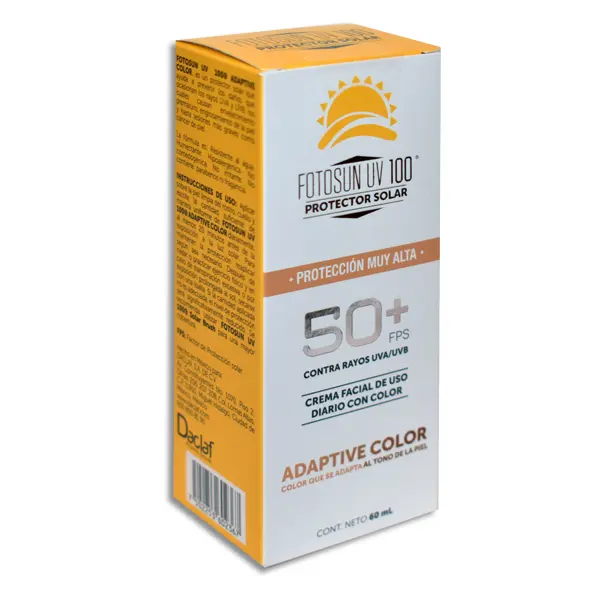 PROTECTOR SOLAR FOTOSUN UV 100 FACIAL ADAPTIVE COLOR Crema - 60 ml