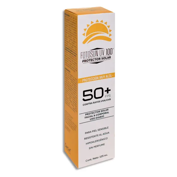 [7502253600486] PROTECTOR SOLAR FOTOSUN UV 100 FACIAL Y CORPORAL Crema - 125 ml