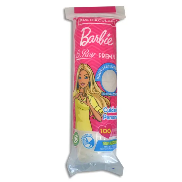 ALGODON FACIAL BARBIE LEROY Tubo - c/100