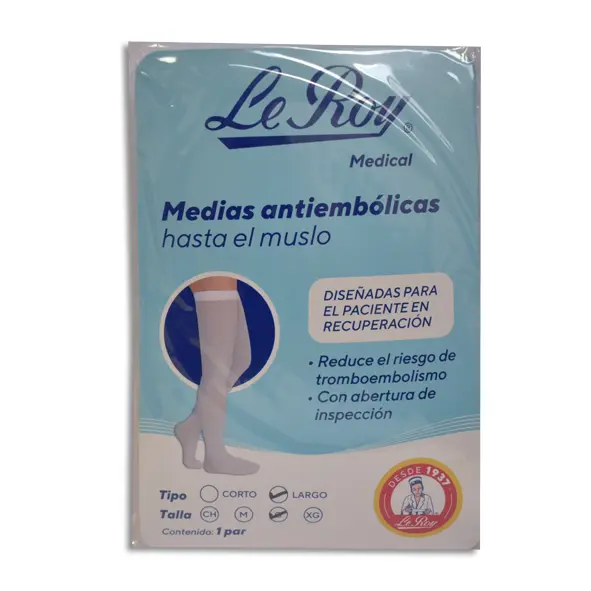 [729513133493] MEDIAS ANTIEMBOLICAS MUSLO G LEROY Bolsa - 1 par