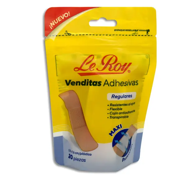 [729514000817] VENDITAS ADHESIVAS REGULARES LEROY Bolsa - c/20