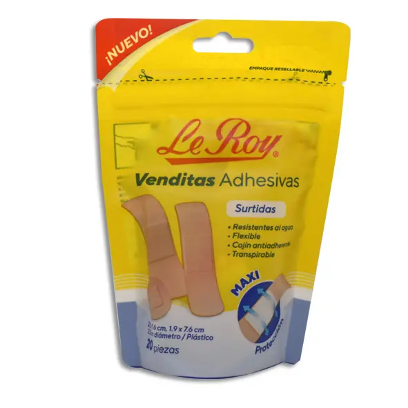[729514000824] VENDITAS ADHESIVAS SURTIDAS LEROY Bolsa - c/20