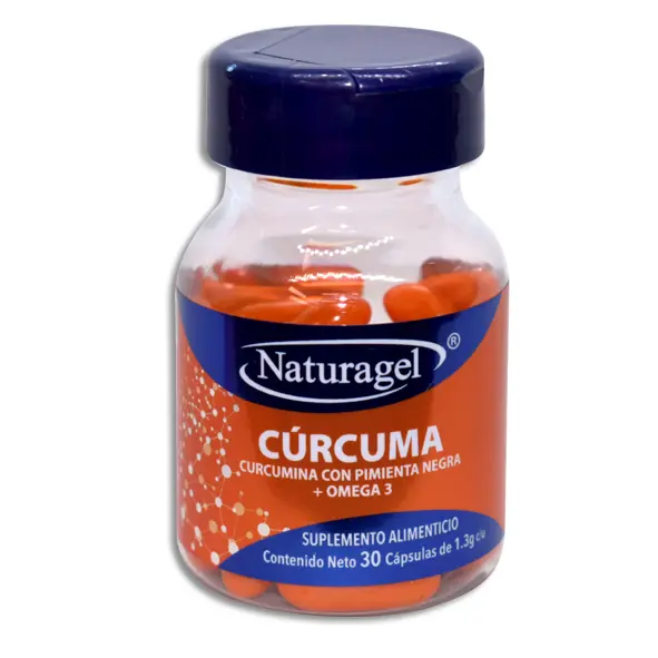 [7503029005887] CURCUMA CON PIMIENTA NEGRA + OMEGA 3 NATURAGEL Capsulas - c/30