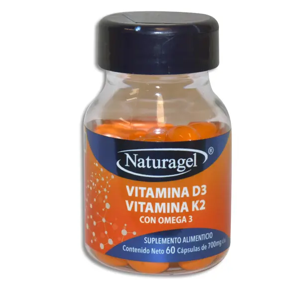 [7503051939051] VITAMINA D3 VITAMINA K2 CON OMEGA 3 NATURAGEL Capsulas - c/60