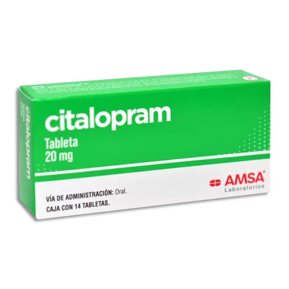 [7501349024922] CITALOPRAM 20MG AMSA Tabletas - c/14