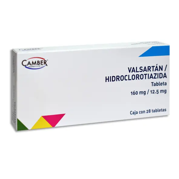 [7506442704863] VALSARTAN/ HIDROCLOROTIAZIDA 160/12.5MG CAMBER Tabletas - c/28