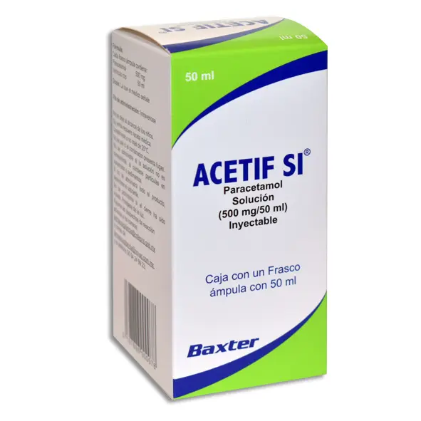 ACETIF SI 500MG Solucion Inyectable - 50 ml