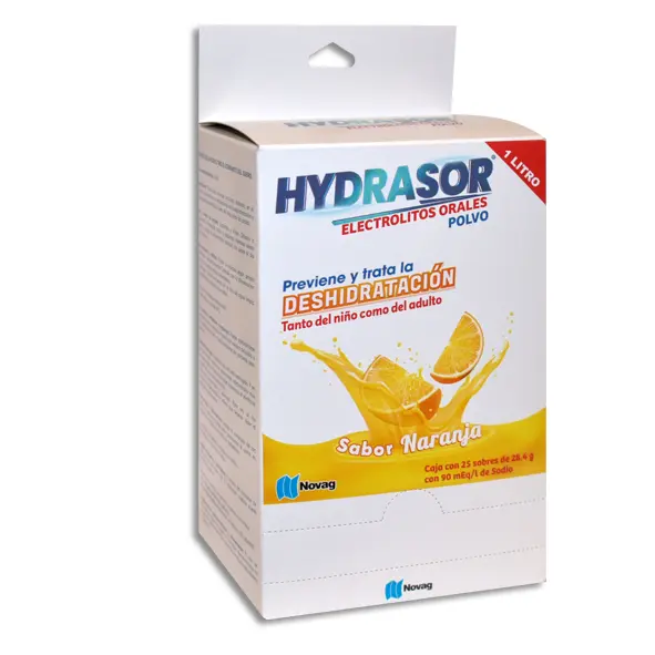 HYDRASOR NARANJA ELECTROLITOS Polvo en Sobres - c/25