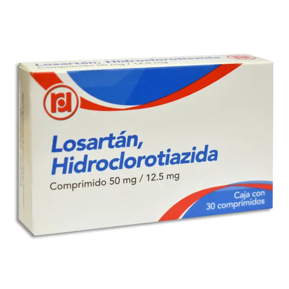 LOSARTAN, HIDROCLOROTIAZIDA 50/12.5MG RANDALL Tabletas - c/30