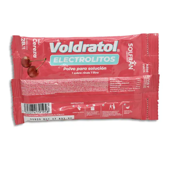 [7502274791958] VOLDRATOL CEREZA ELECTROLITOS STICK Polvo en Sobres - c/1