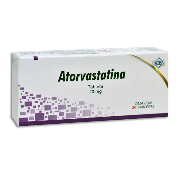 [7502216791343] ATORVASTATINA 20MG ULTRA Tabletas - c/20