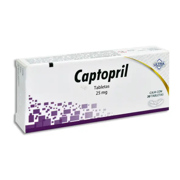 CAPTOPRIL 25MG ULTRA Tabletas c/30
