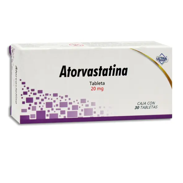 [7502216791275] ATORVASTATINA 20MG ULTRA Tabletas - c/30