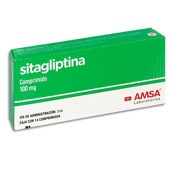 [7501349010048] SITAGLIPTINA 100MG AMSA Comprimidos - c/14