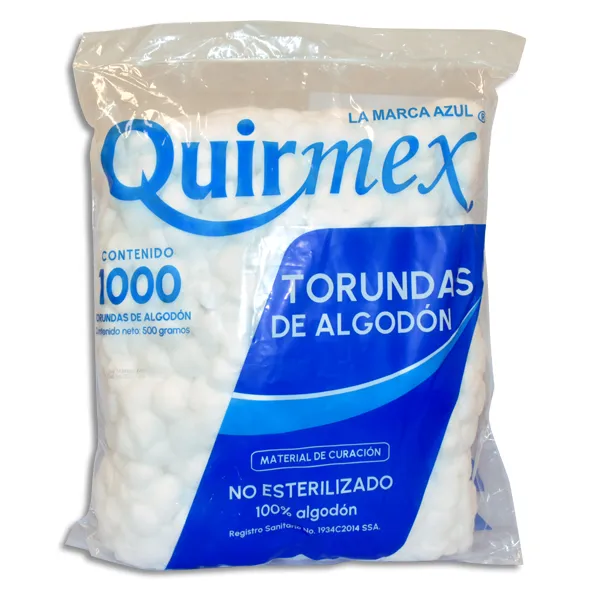 [7503003406389] ALGODON TORUNDAS QUIRMEX Bolsa - 500 gr