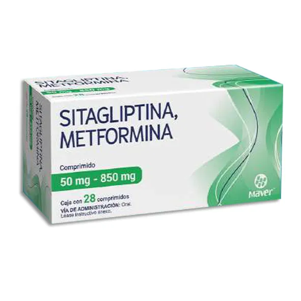 SITAGLIPTINA, METFORMINA 50-850MG MAVER Comprimidos - c/28